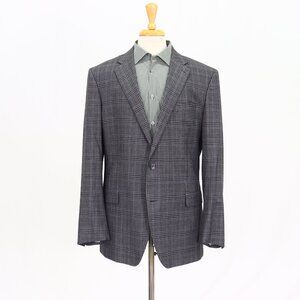 Paul Betenly 46L Gray Check 2-Button Sport Coat Blazer Jacket T203